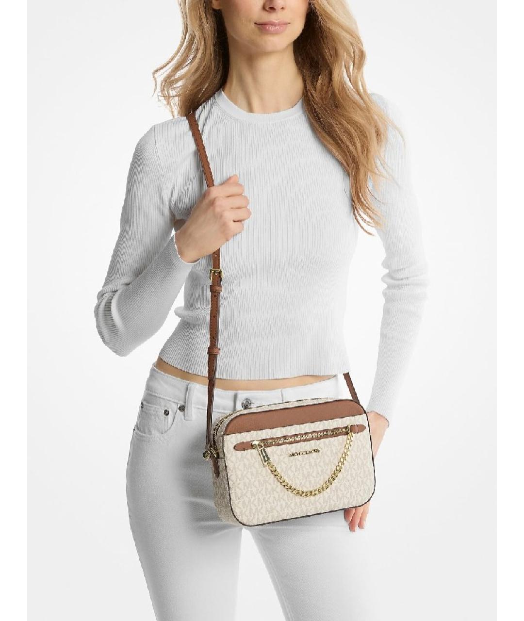 MICHAEL KORS Бежевая сумка через плечо, фото 4