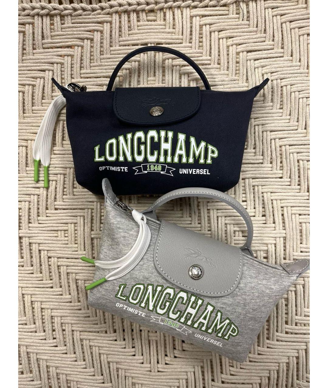 LONGCHAMP Серая сумка с короткими ручками, фото 7