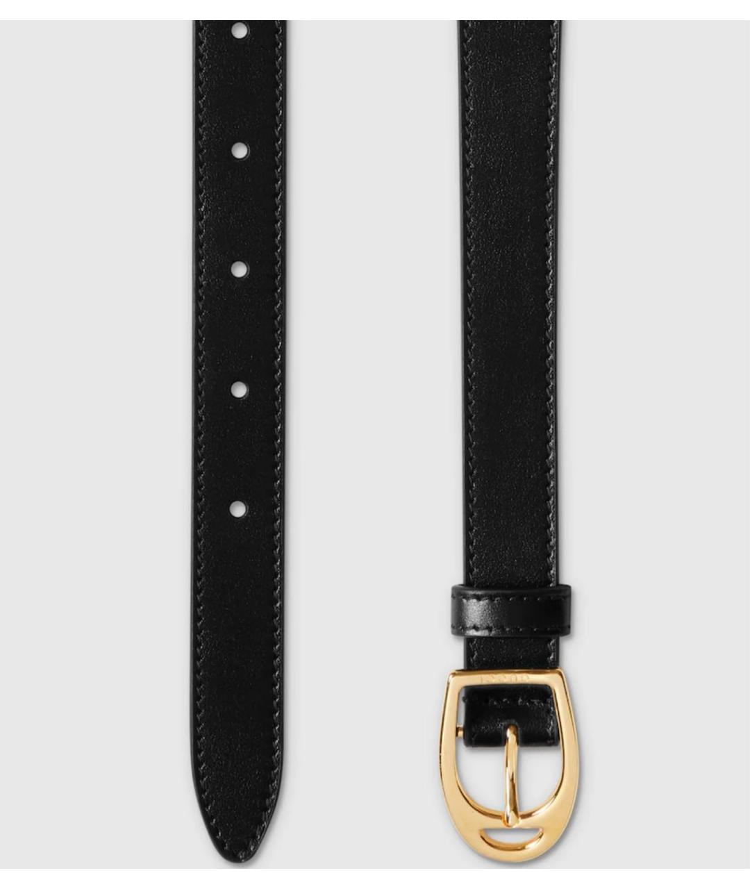 GUCCI Черный кожаный ремень, фото 2