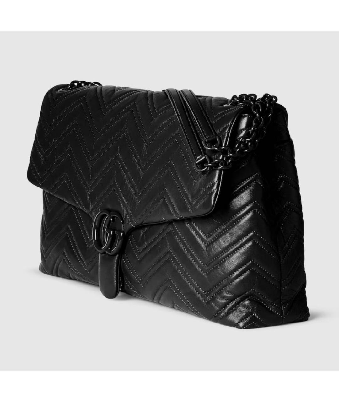 GUCCI Черная кожаная сумка через плечо, фото 2