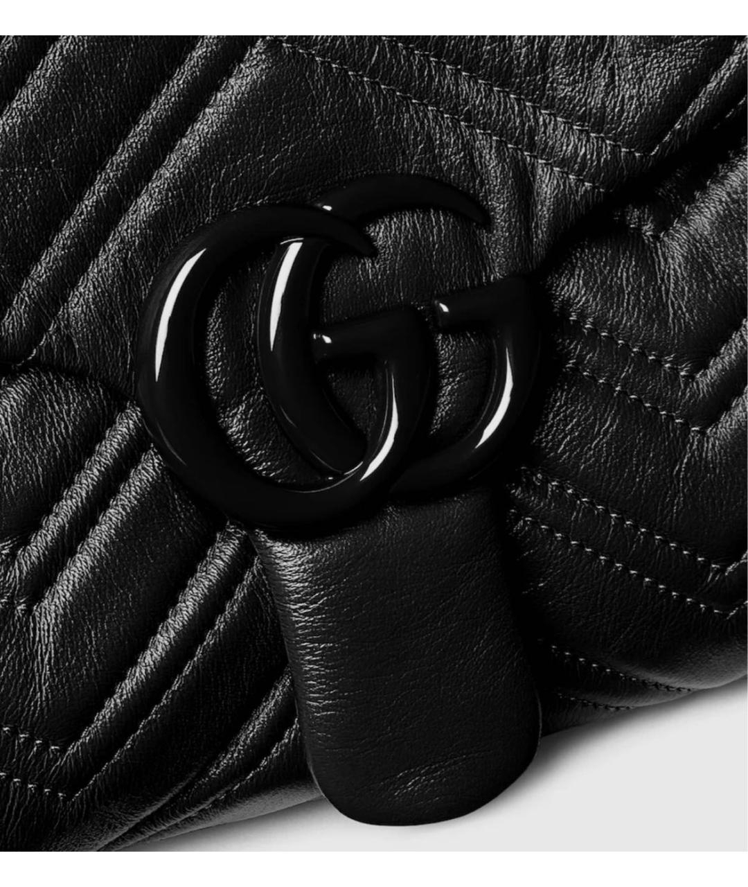 GUCCI Черная кожаная сумка через плечо, фото 8