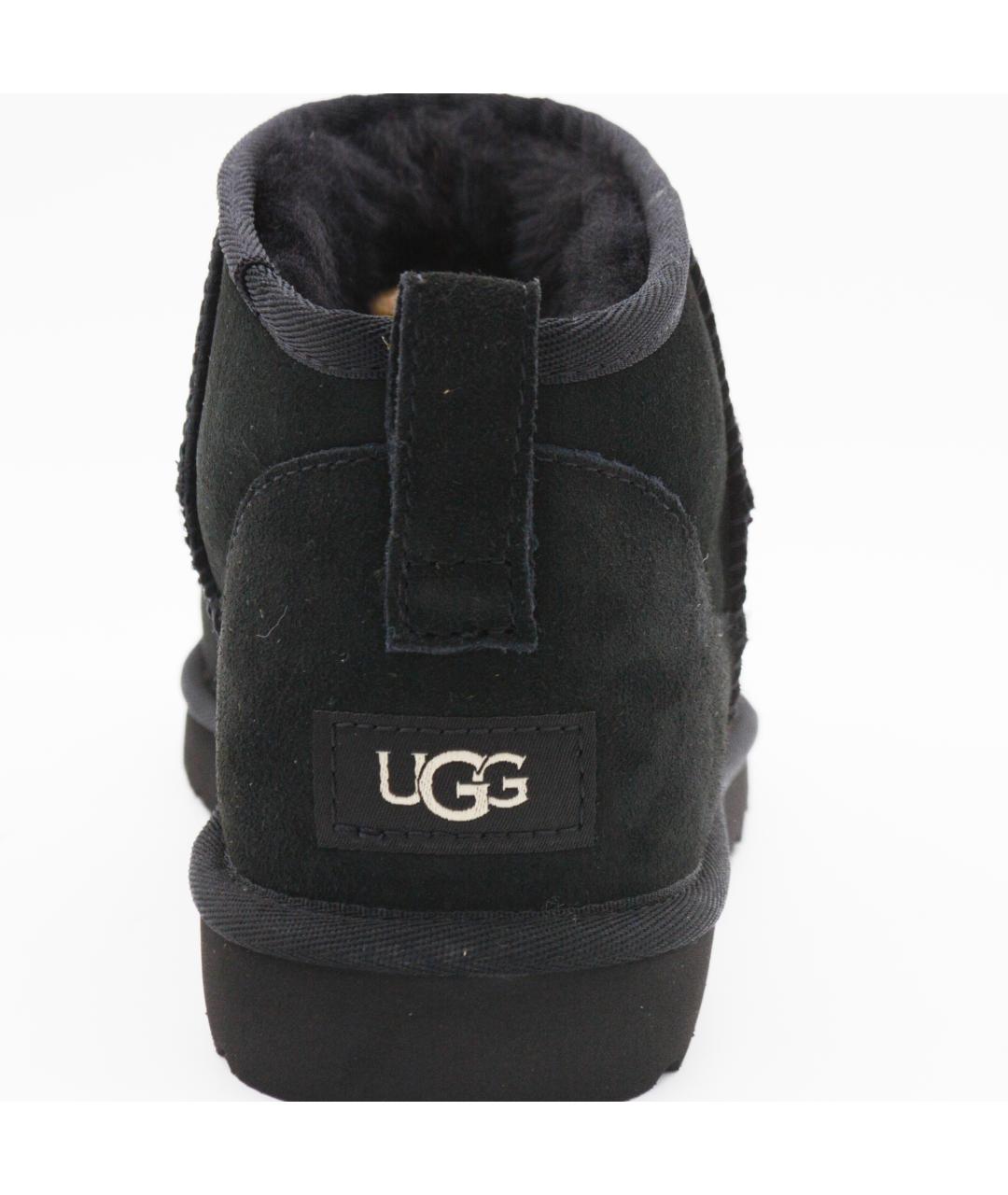 UGG AUSTRALIA Черные нубуковые высокие ботинки, фото 4