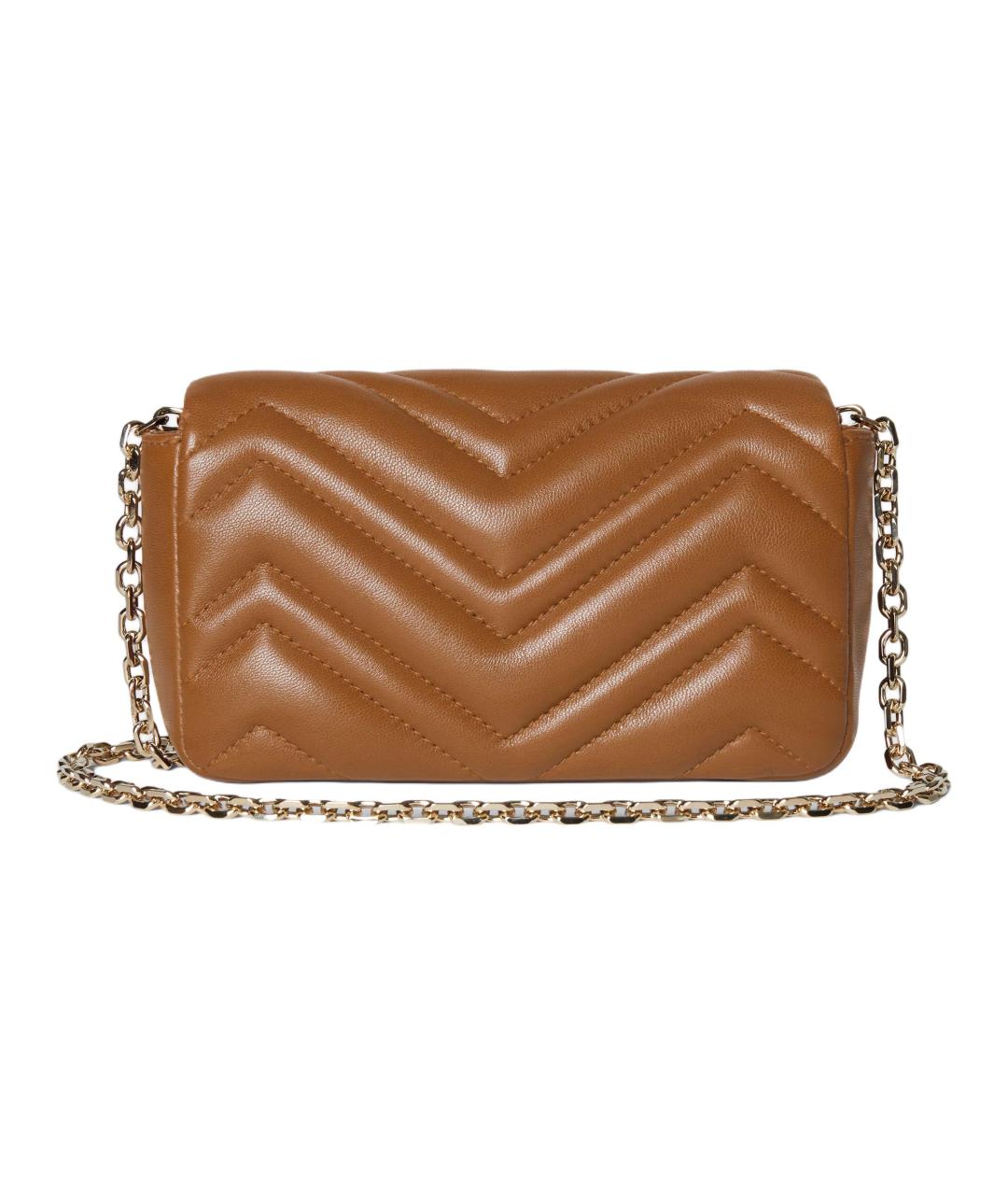 GUCCI Коричневая кожаная сумка через плечо, фото 4