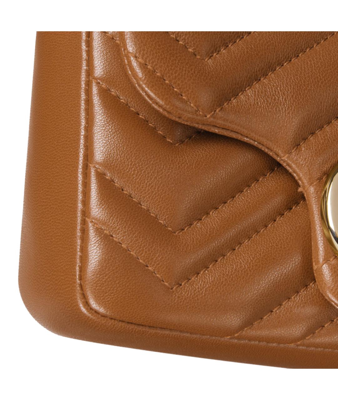 GUCCI Коричневая кожаная сумка через плечо, фото 6