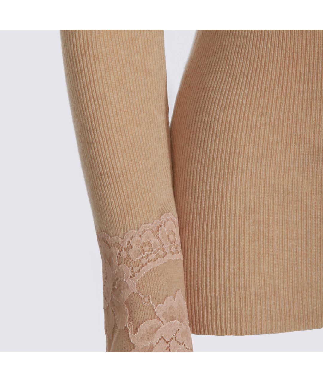 VALENTINO Бежевая кашемировая водолазка, фото 3