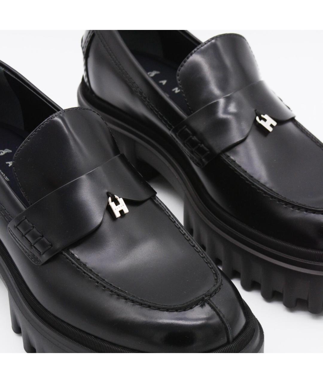 HOGAN Черные кожаные лоферы, фото 4