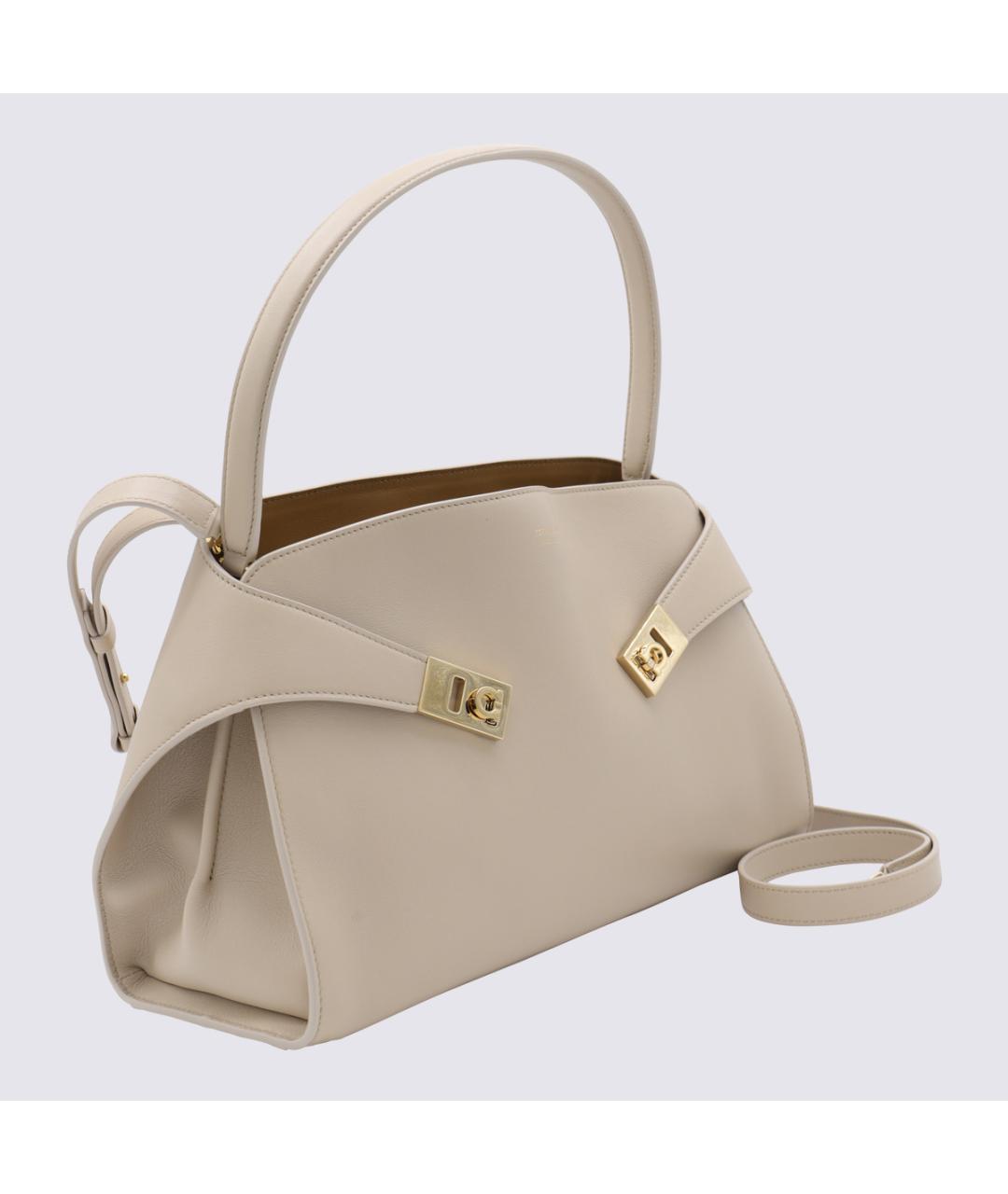 FERRAGAMO Бежевая кожаная сумка тоут, фото 2