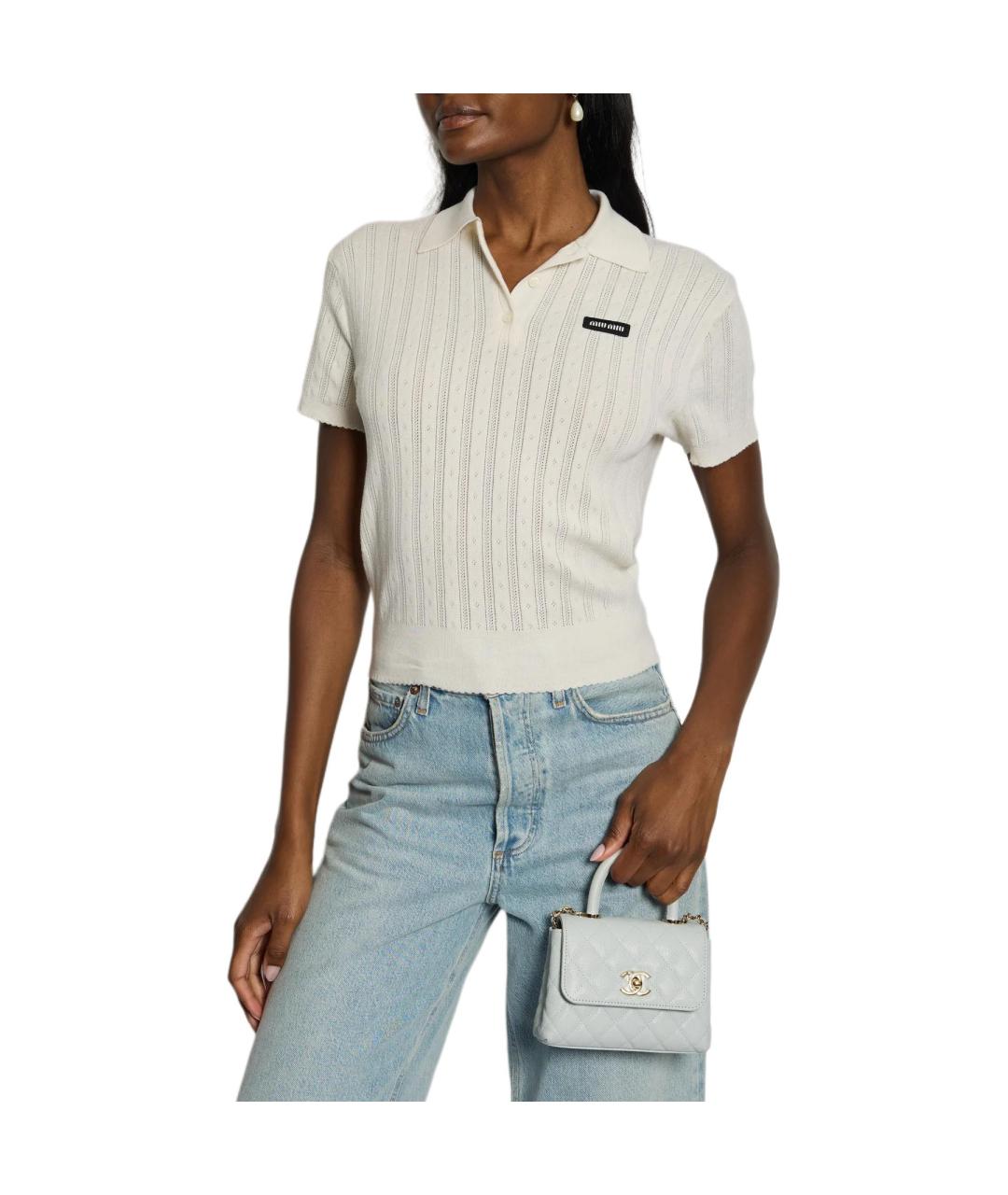 MIU MIU Белый джемпер / свитер, фото 3