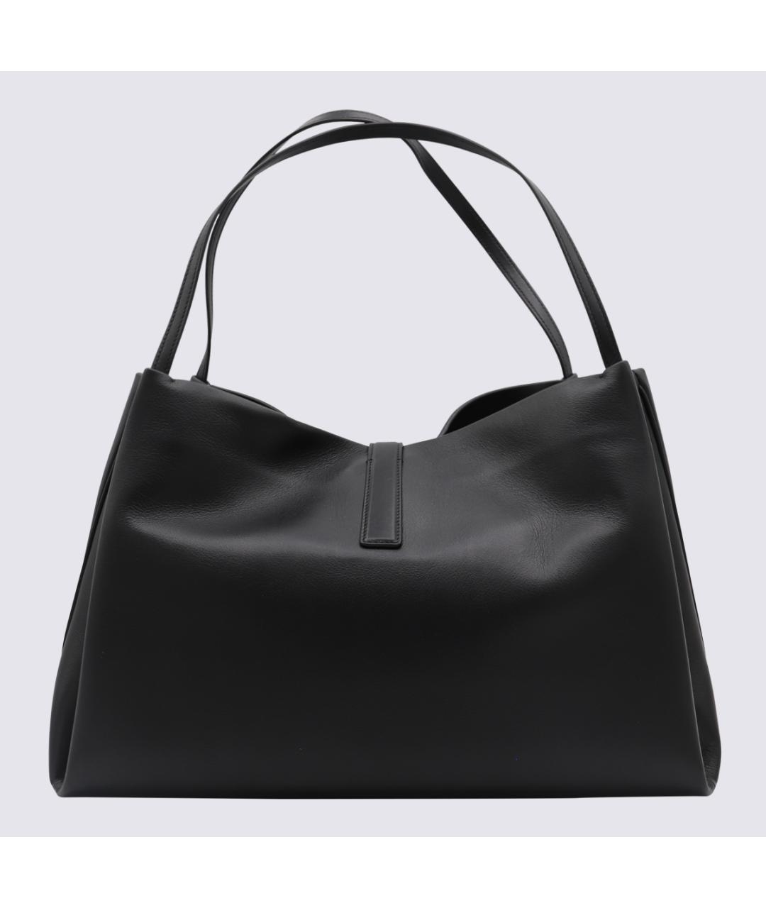 FERRAGAMO Черная кожаная сумка тоут, фото 2
