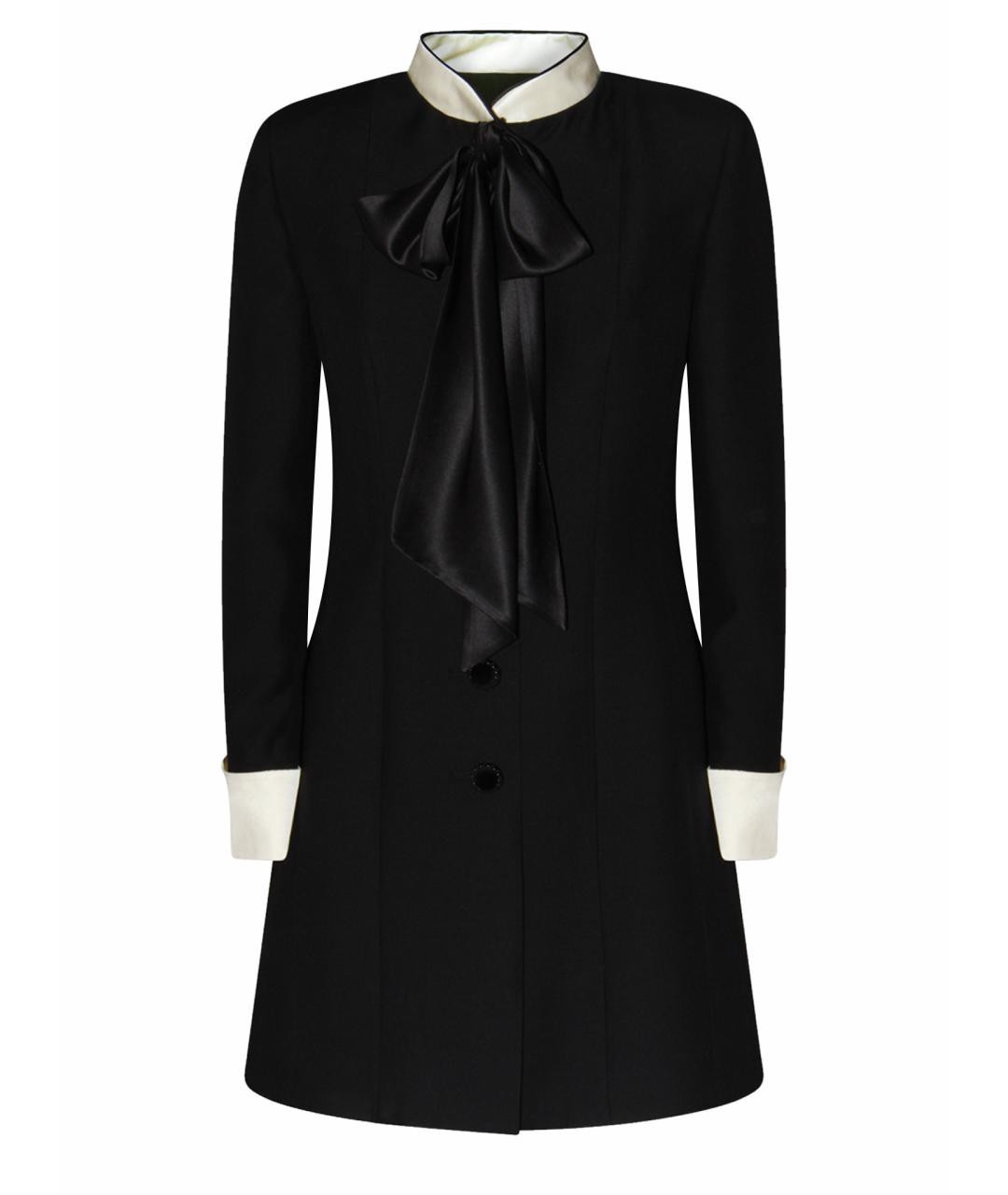 VALENTINO Черное шерстяное вечернее платье, фото 1