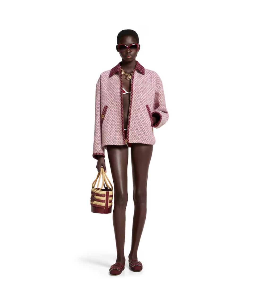 GUCCI Розовая хлопковая куртка, фото 2