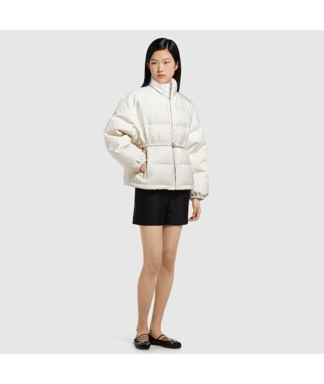 GUCCI Белая хлопковая куртка, фото 2