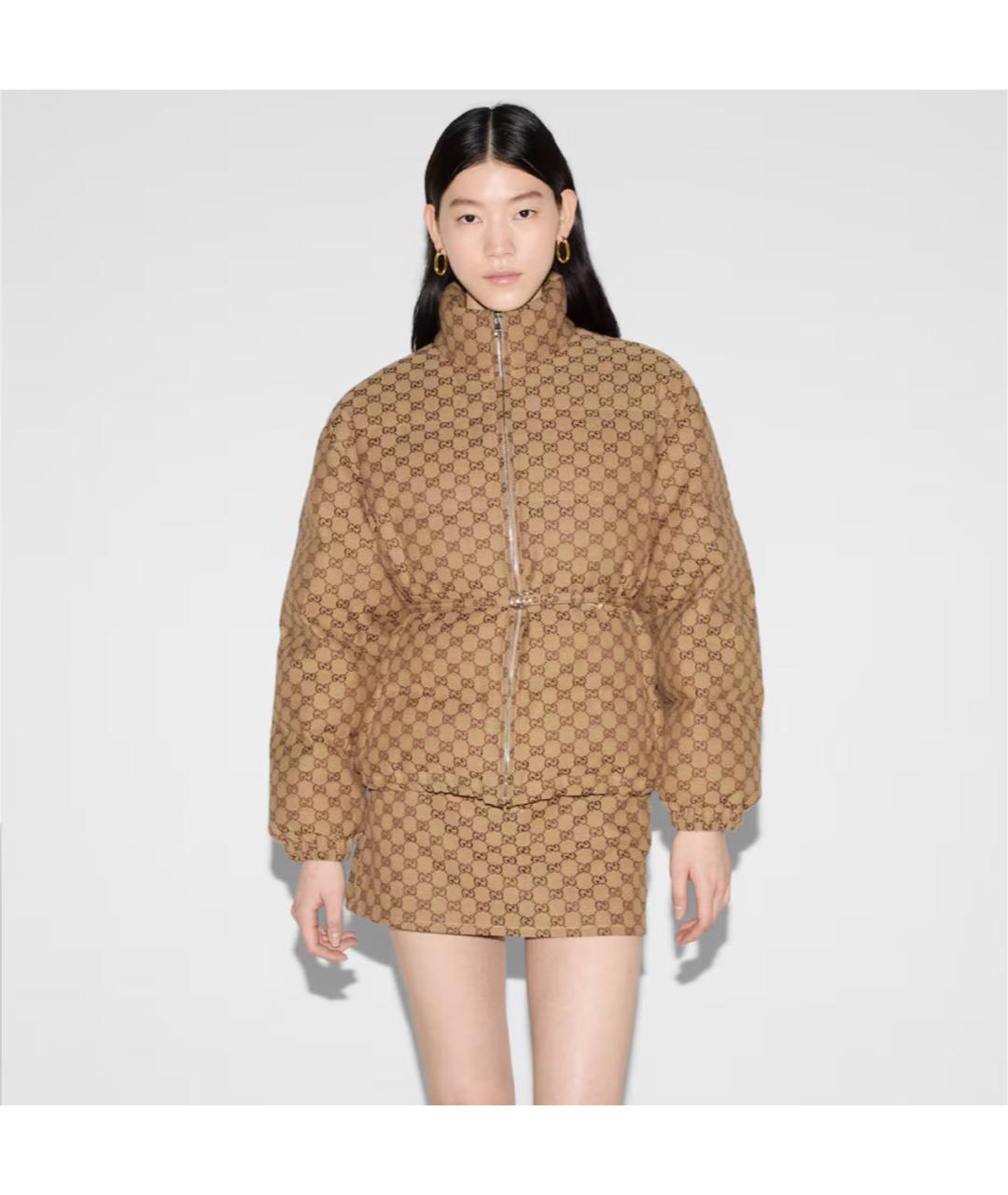 GUCCI Коричневая хлопковая куртка, фото 3