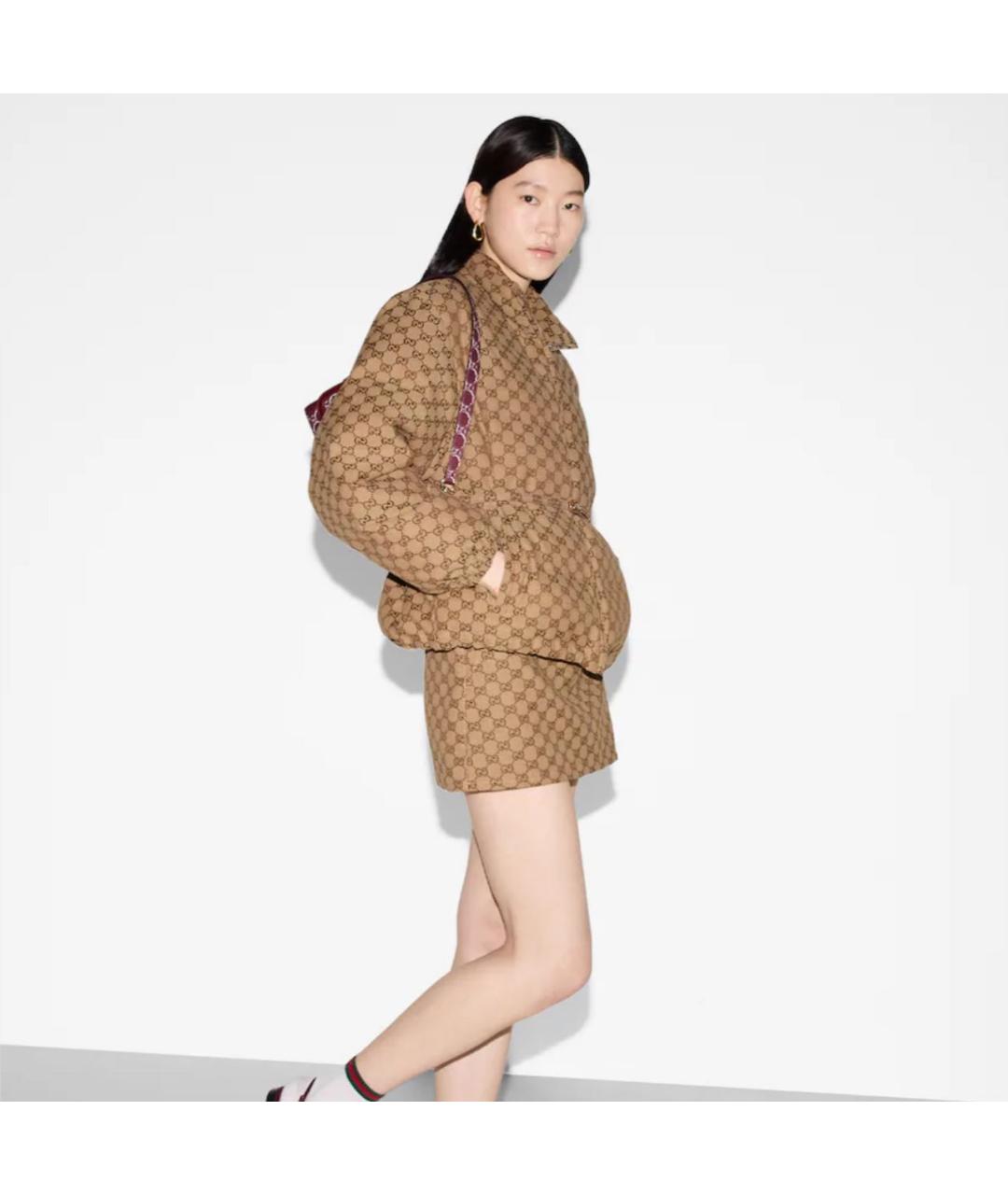 GUCCI Коричневая хлопковая куртка, фото 6
