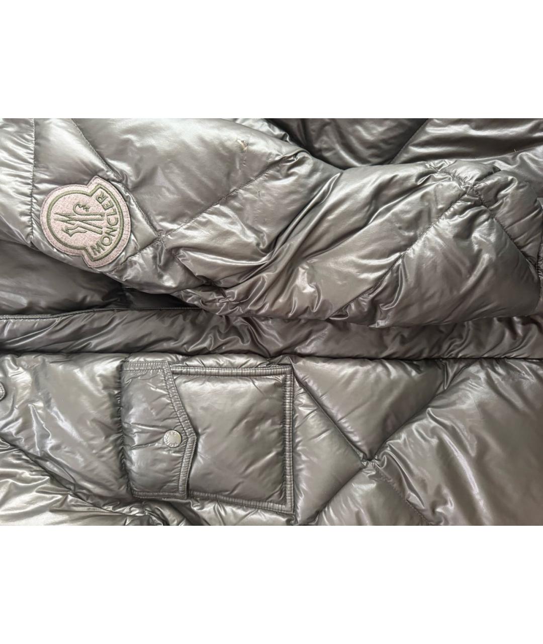 MONCLER Хаки полиамидовый пуховик, фото 6