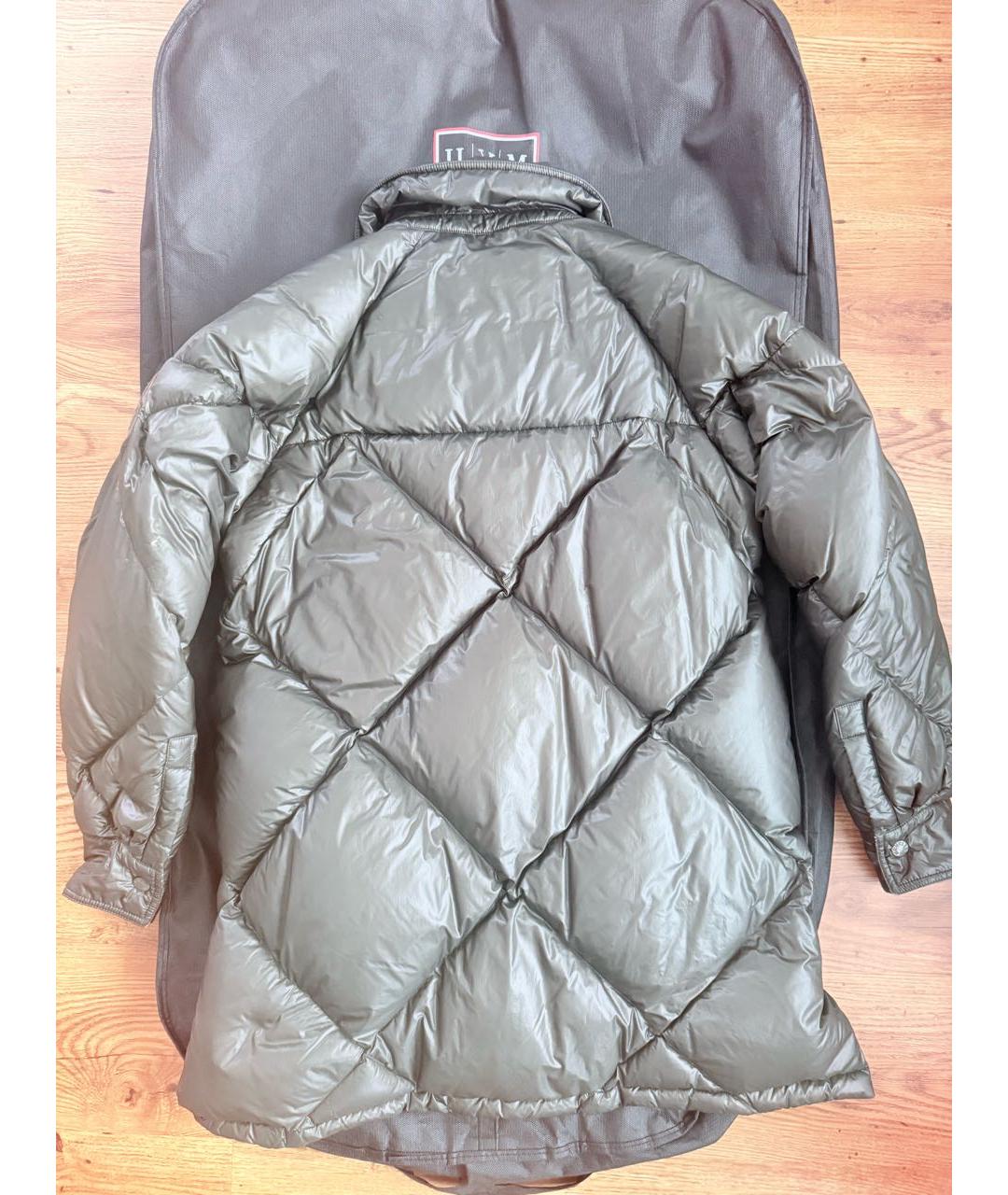 MONCLER Хаки полиамидовый пуховик, фото 2