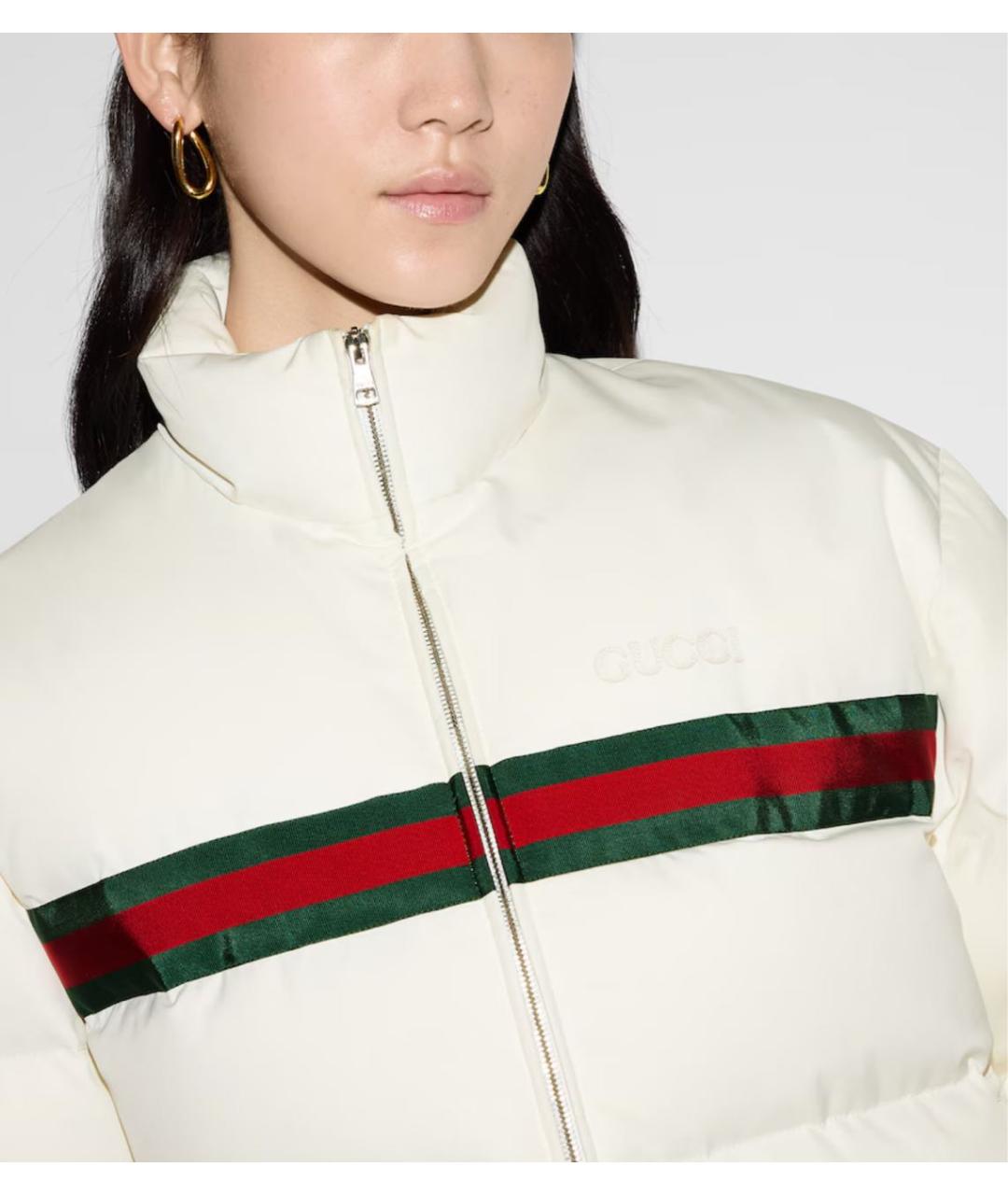 GUCCI Белая полиэстеровая куртка, фото 5
