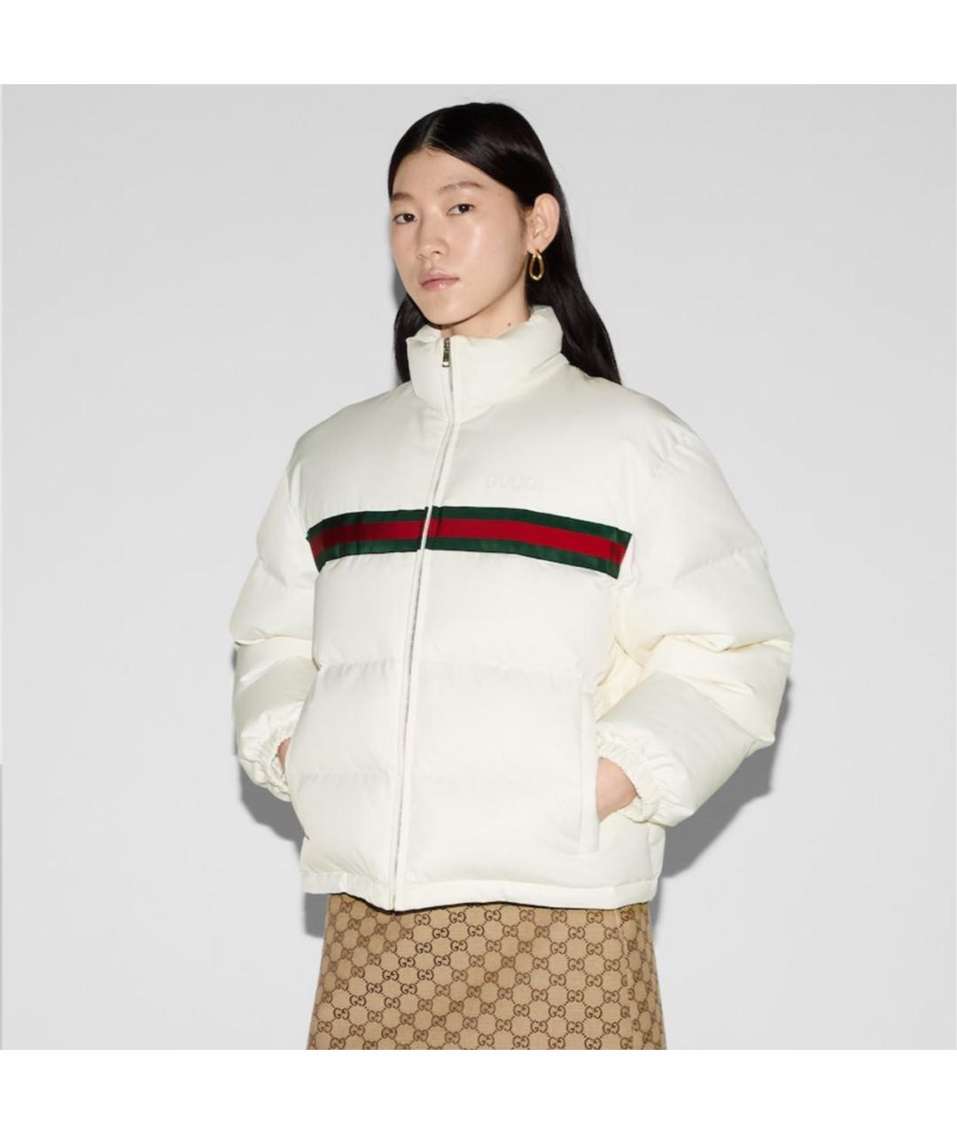 GUCCI Белая полиэстеровая куртка, фото 3