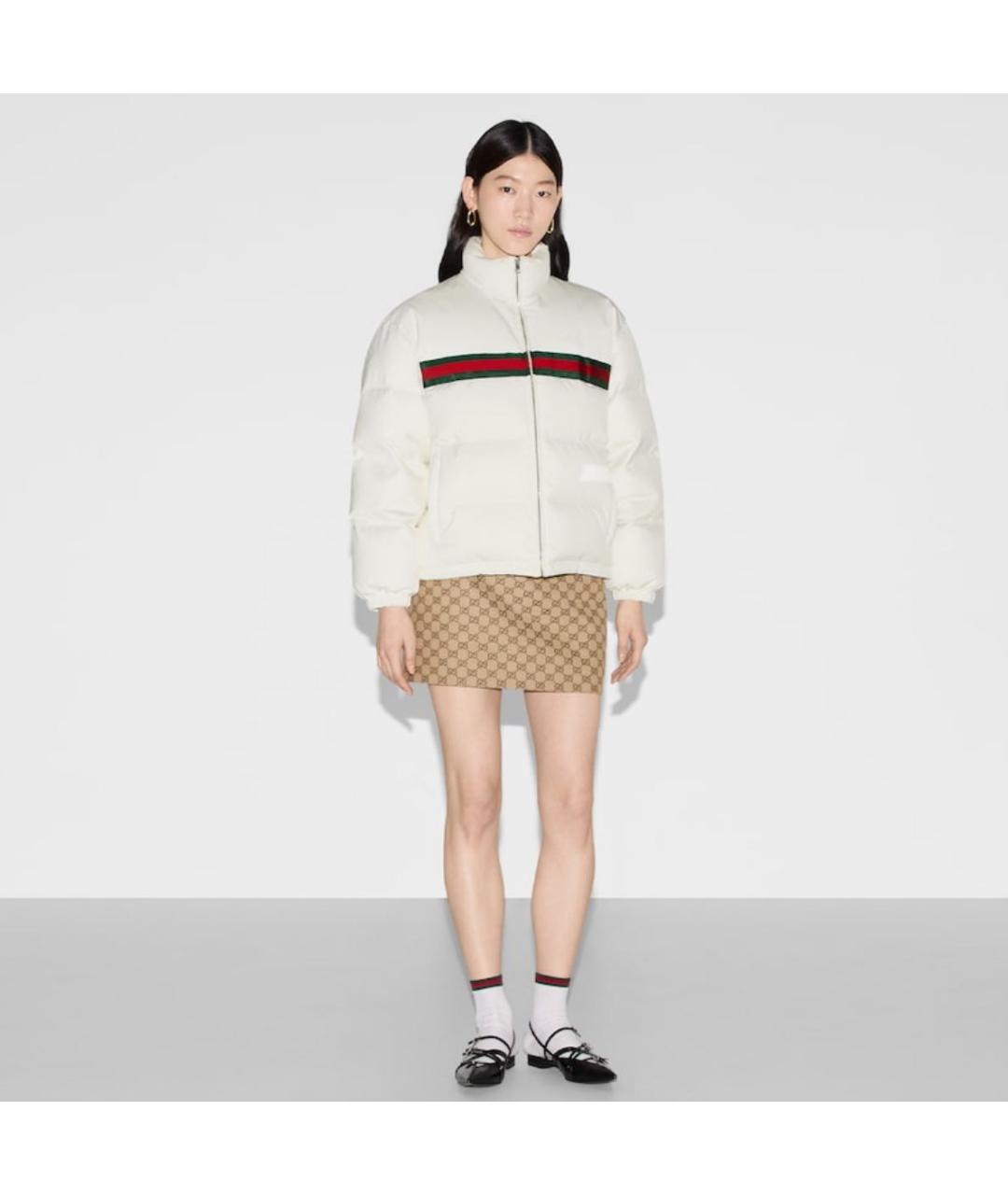 GUCCI Белая полиэстеровая куртка, фото 2