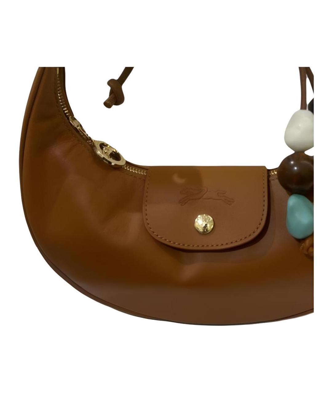 LONGCHAMP Коричневая сумка с короткими ручками, фото 3