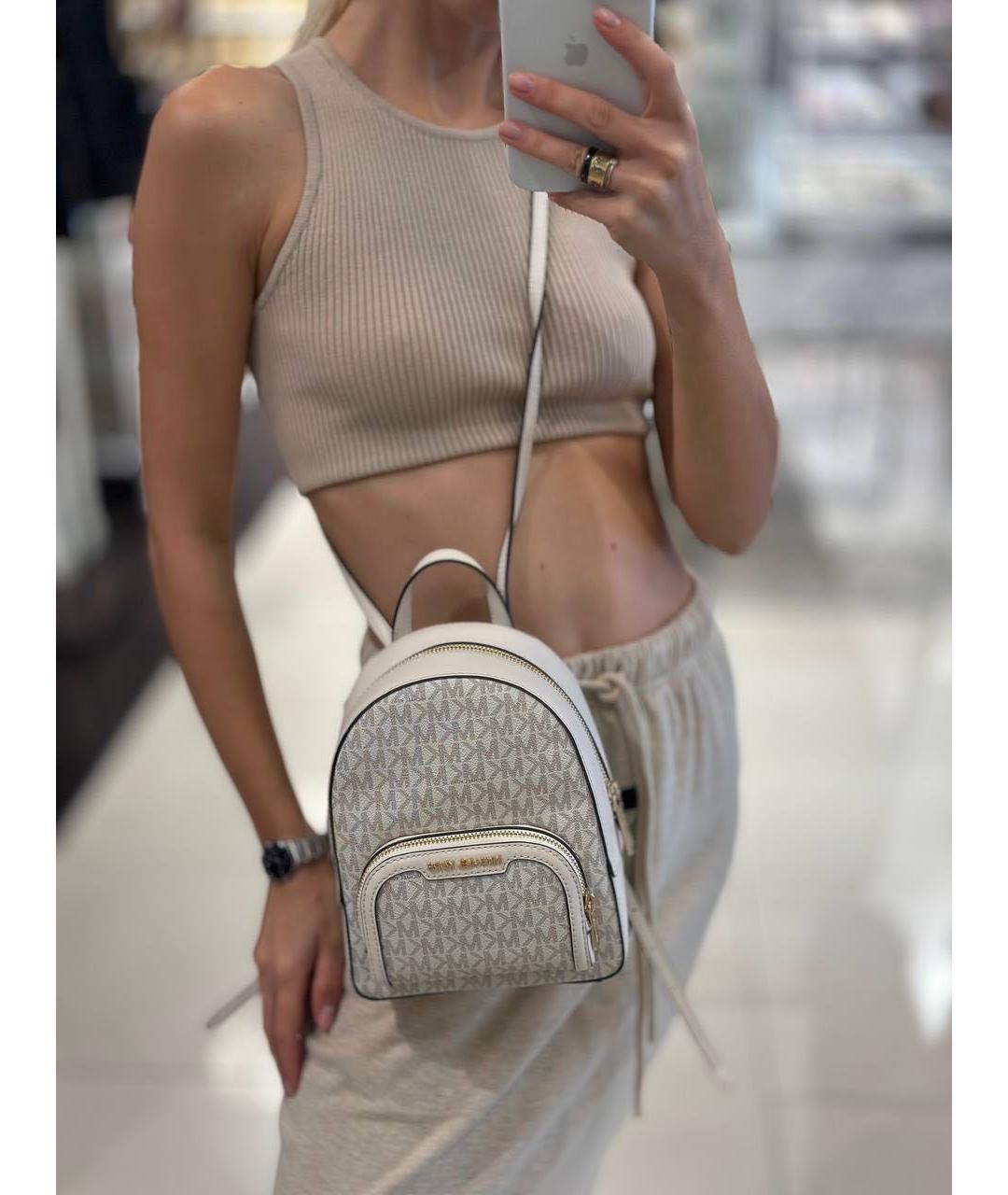 MICHAEL KORS Белый кожаный рюкзак, фото 5