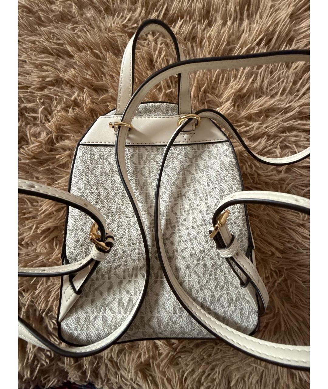 MICHAEL KORS Белый кожаный рюкзак, фото 3