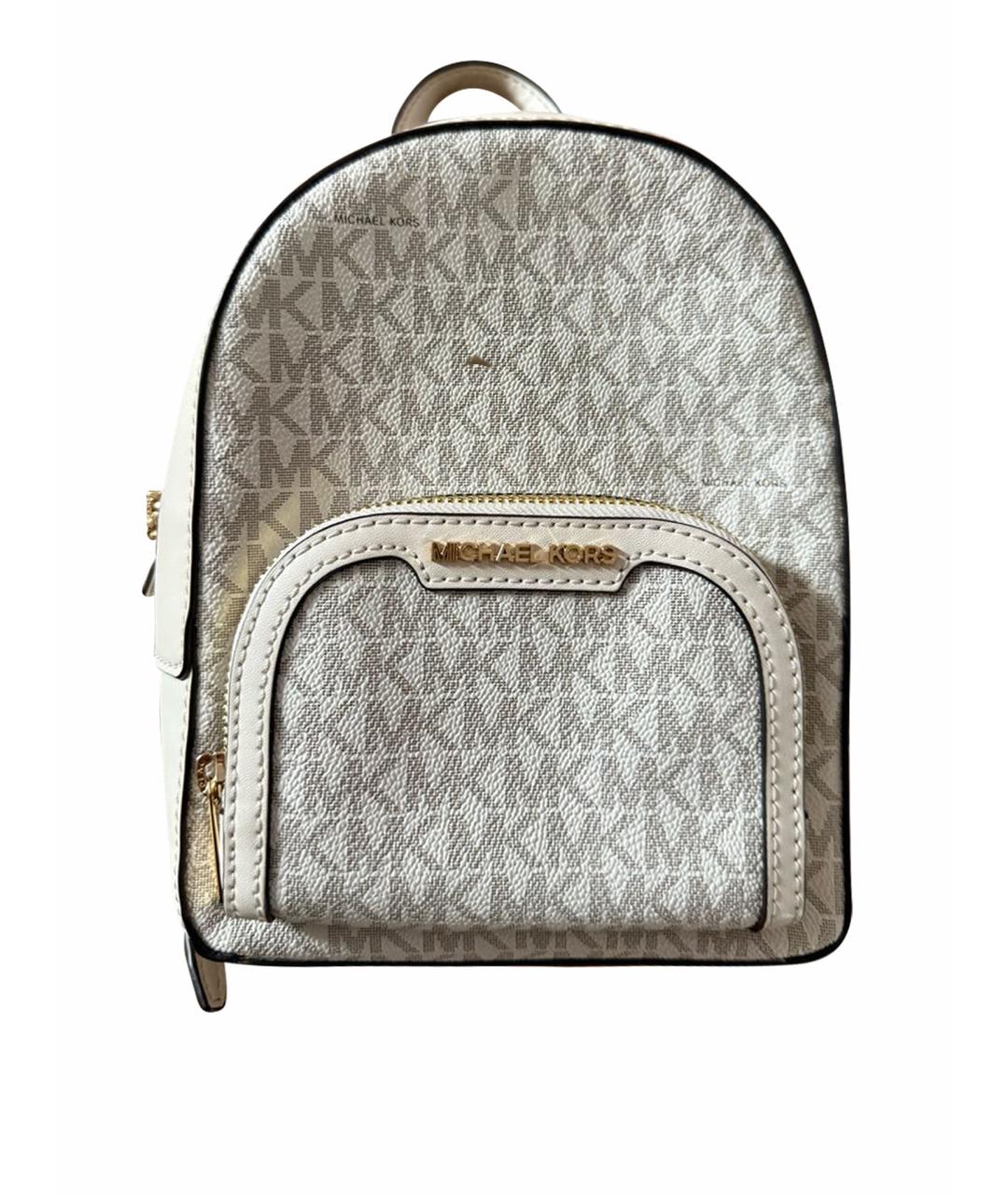 MICHAEL KORS Белый кожаный рюкзак, фото 1