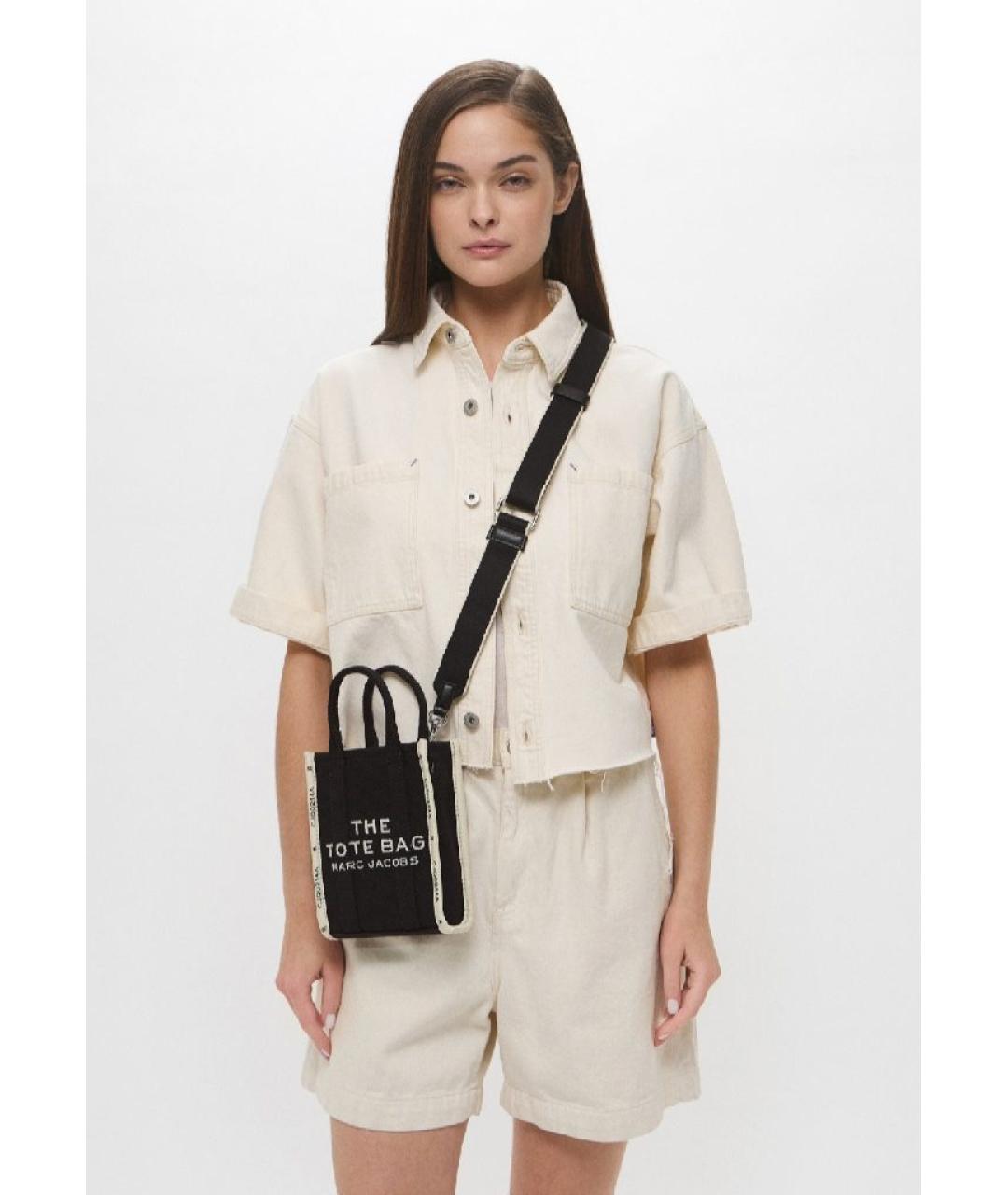 MARC JACOBS Черная хлопковая сумка через плечо, фото 3