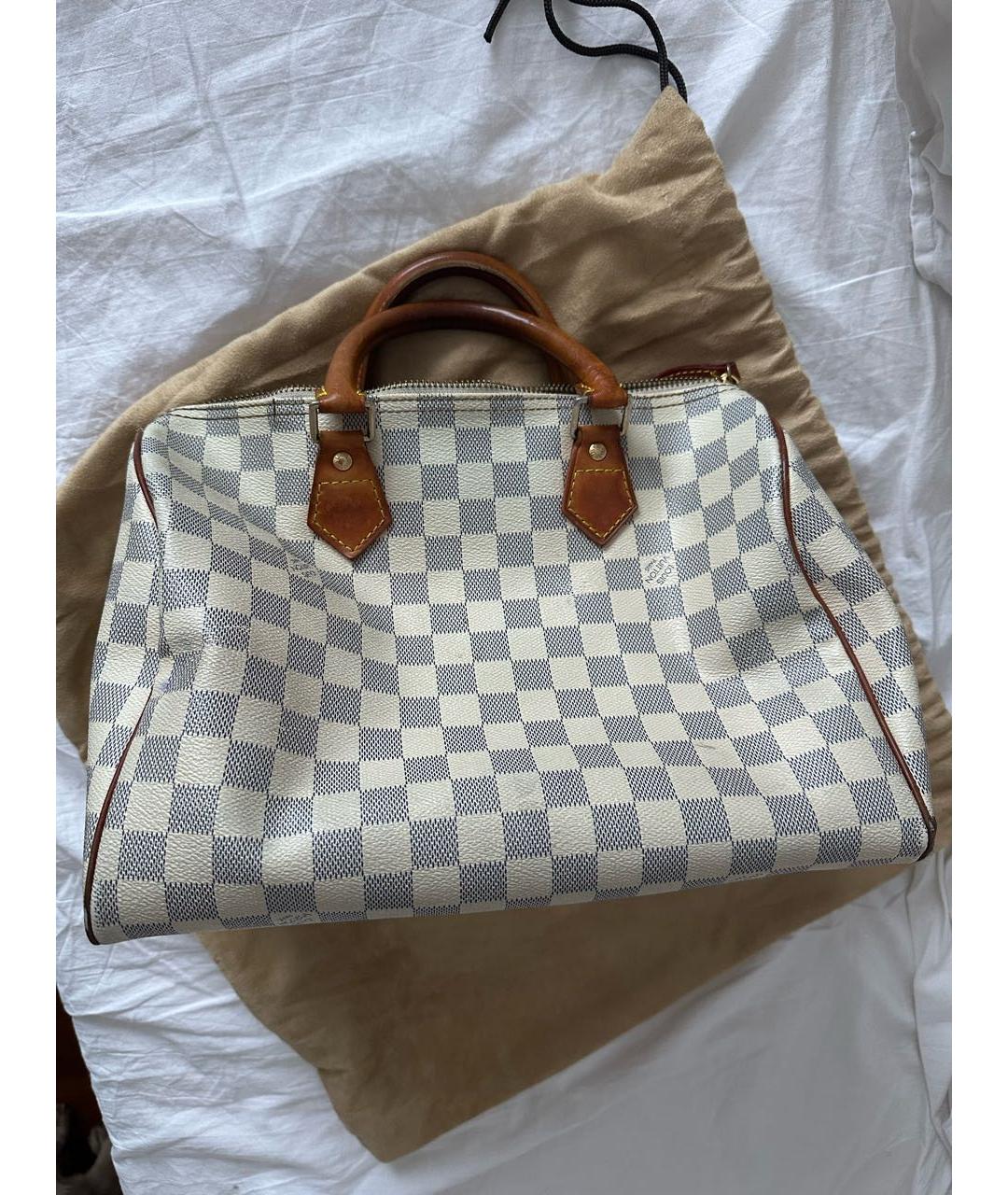 LOUIS VUITTON Белая сумка с короткими ручками, фото 3