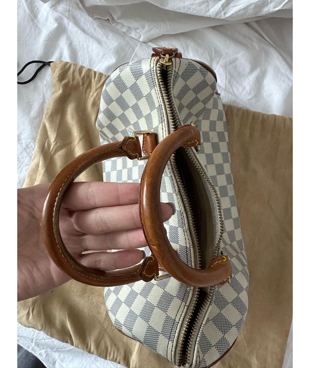LOUIS VUITTON Белая сумка с короткими ручками, фото 5