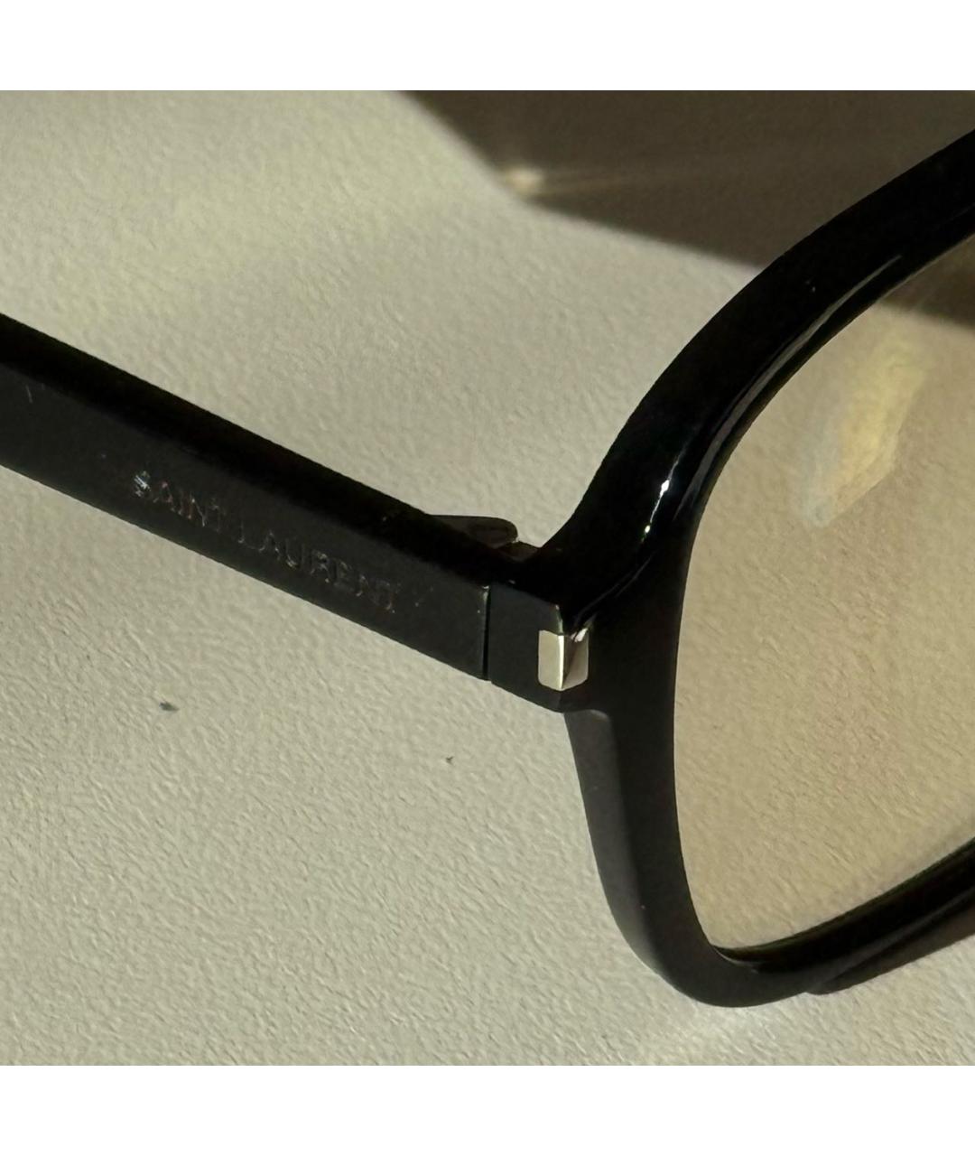 SAINT LAURENT Бежевые пластиковые солнцезащитные очки, фото 3