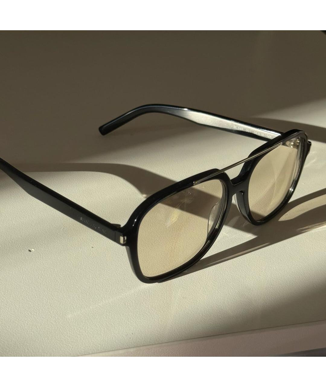 SAINT LAURENT Бежевые пластиковые солнцезащитные очки, фото 2