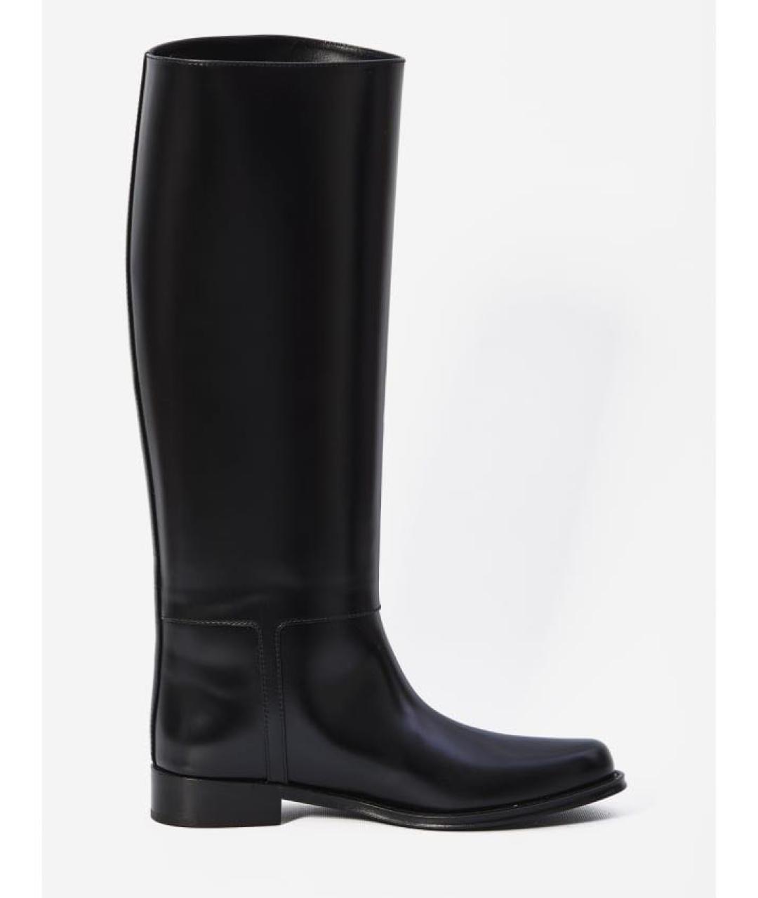 SAINT LAURENT Черные кожаные сапоги, фото 5