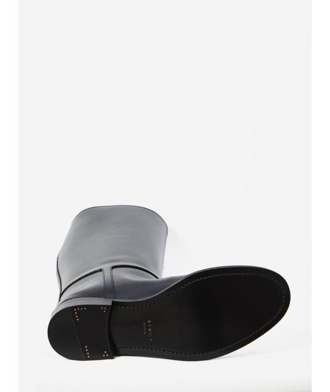 SAINT LAURENT Черные кожаные сапоги, фото 6