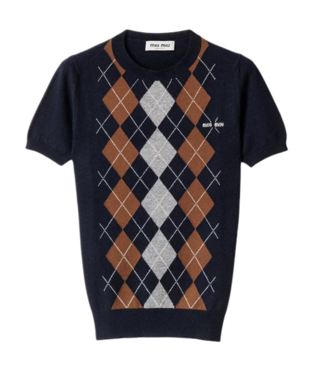 MIU MIU Темно-синий джемпер / свитер, фото 1