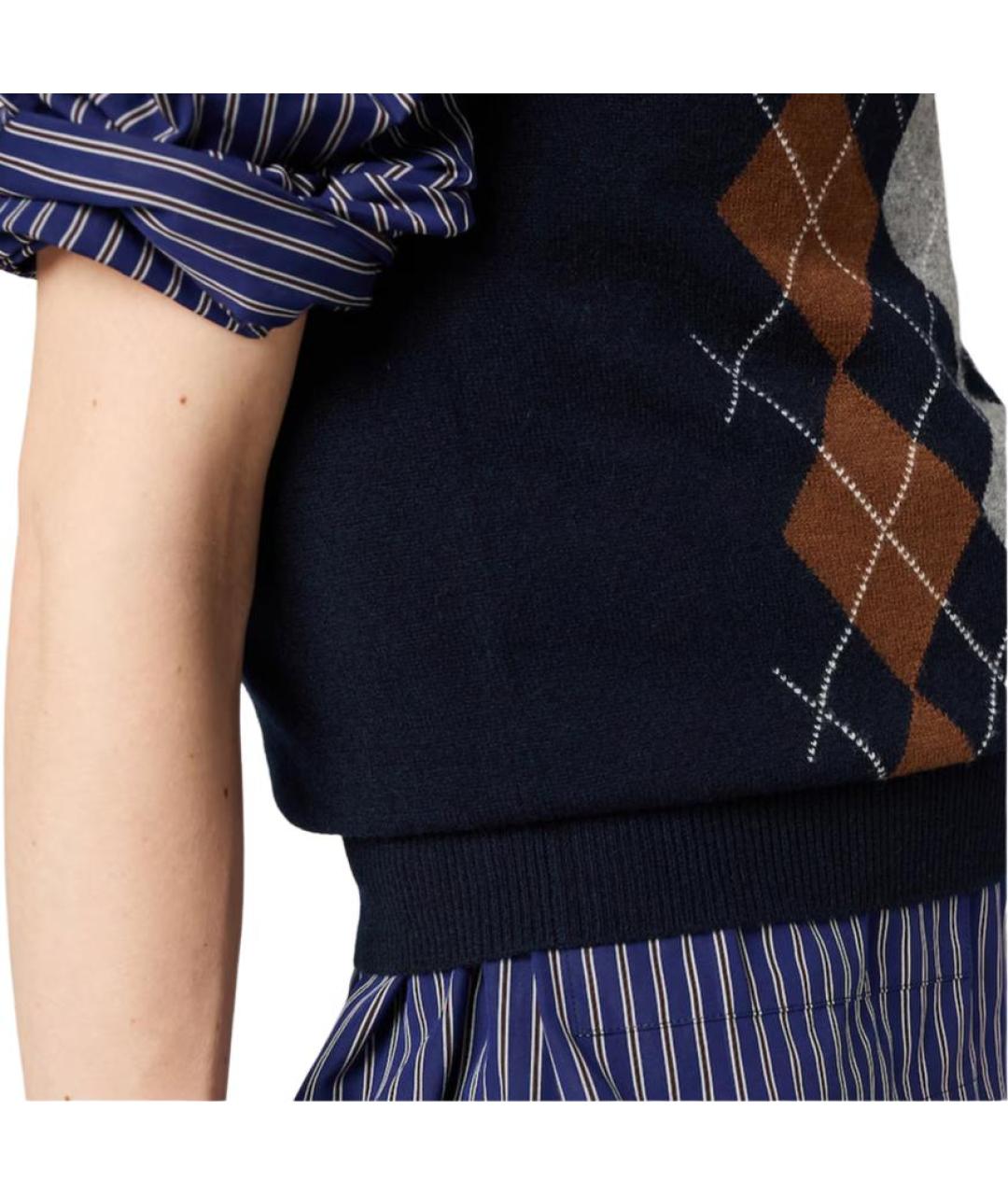 MIU MIU Темно-синий джемпер / свитер, фото 3