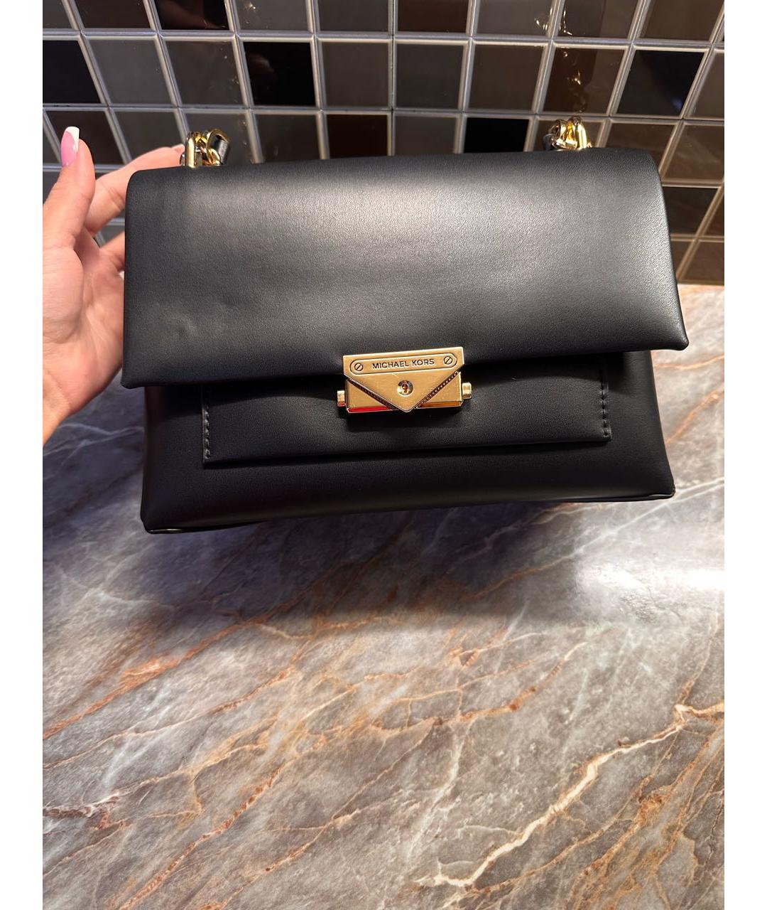 MICHAEL MICHAEL KORS Черная сумка с короткими ручками из искусственной кожи, фото 5