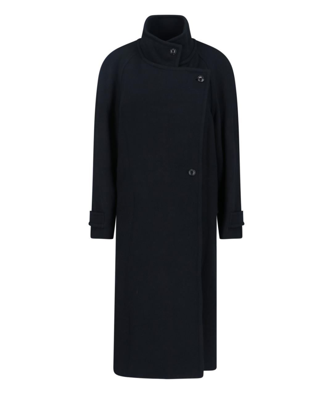 LOW CLASSIC Черное шерстяное пальто, фото 1