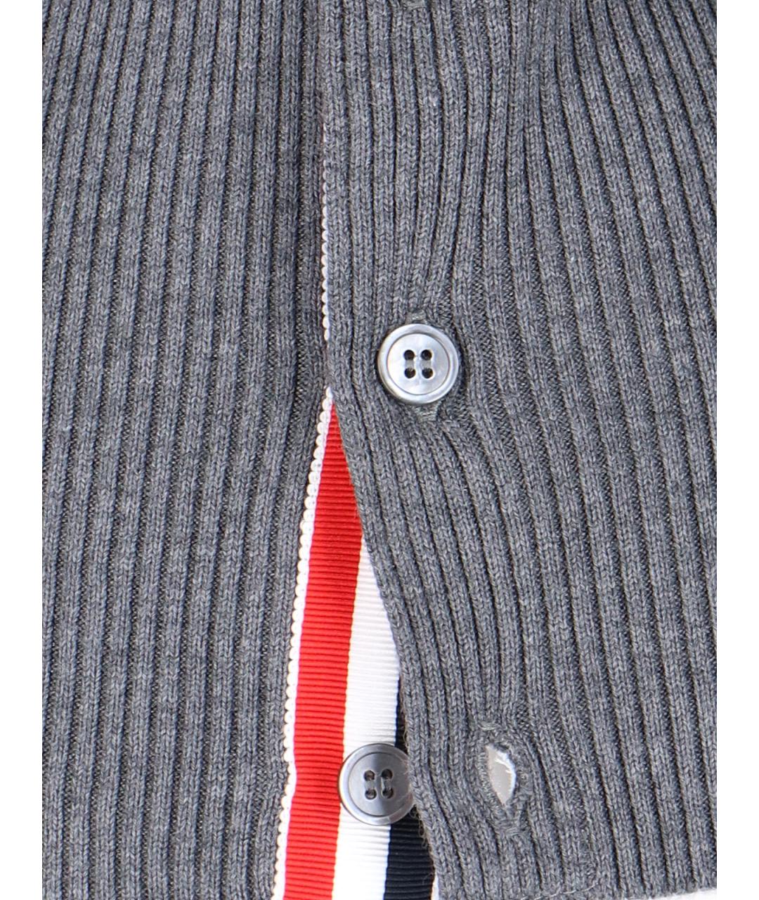 THOM BROWNE Серый хлопковый джемпер / свитер, фото 5