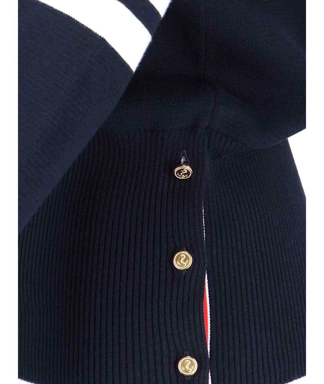THOM BROWNE Синий хлопковый джемпер / свитер, фото 4