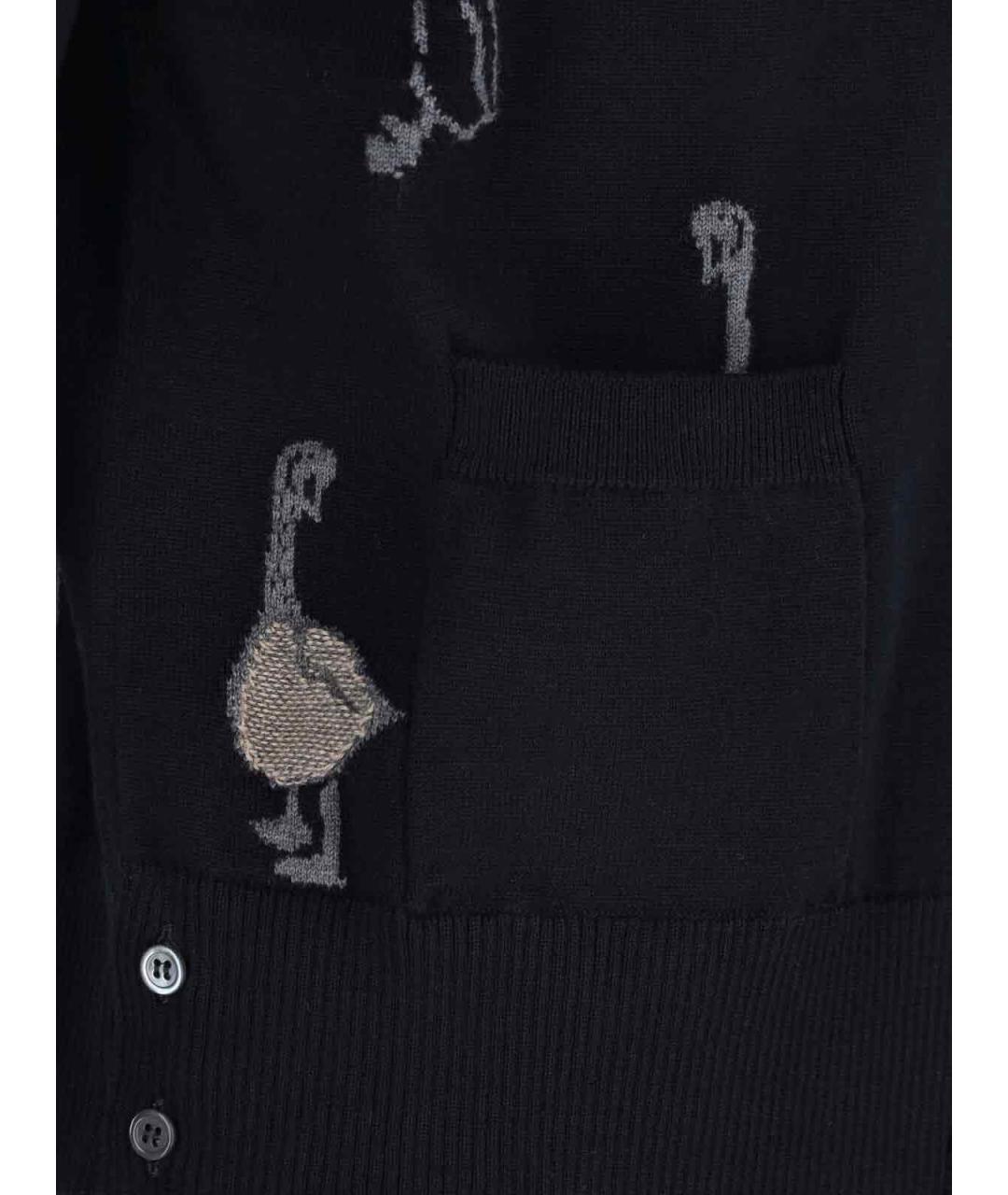 THOM BROWNE Синий шерстяной кардиган, фото 2
