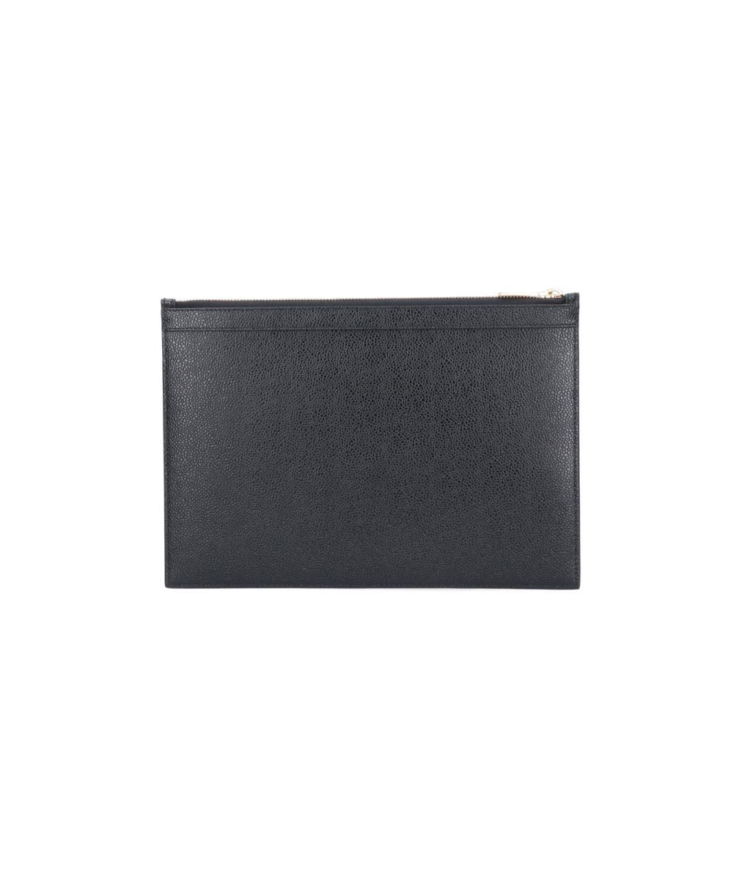 THOM BROWNE Черный кожаный кардхолдер, фото 3