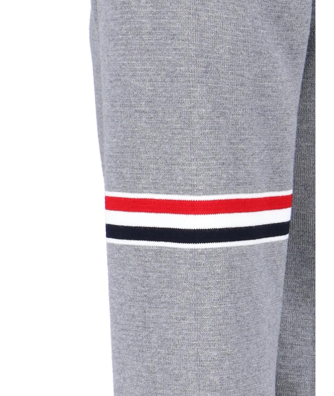 THOM BROWNE Серый хлопковый кардиган, фото 3