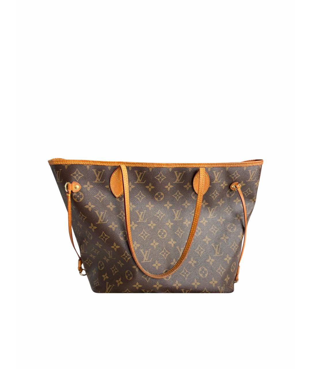 LOUIS VUITTON Коричневая кожаная сумка тоут, фото 1