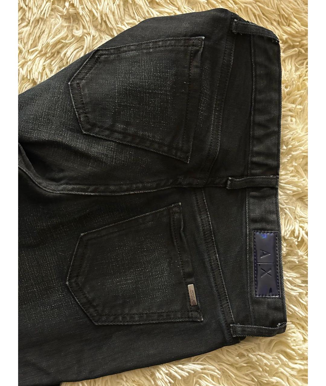 ARMANI EXCHANGE Антрацитовые хлопковые джинсы слим, фото 2