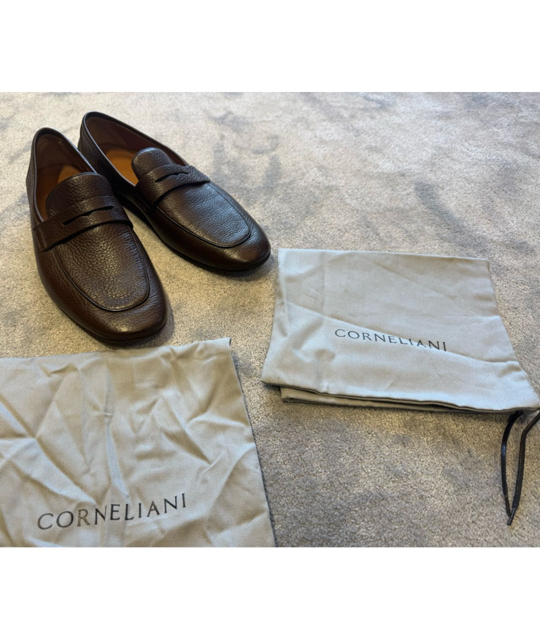 CORNELIANI Коричневые кожаные лоферы, фото 5