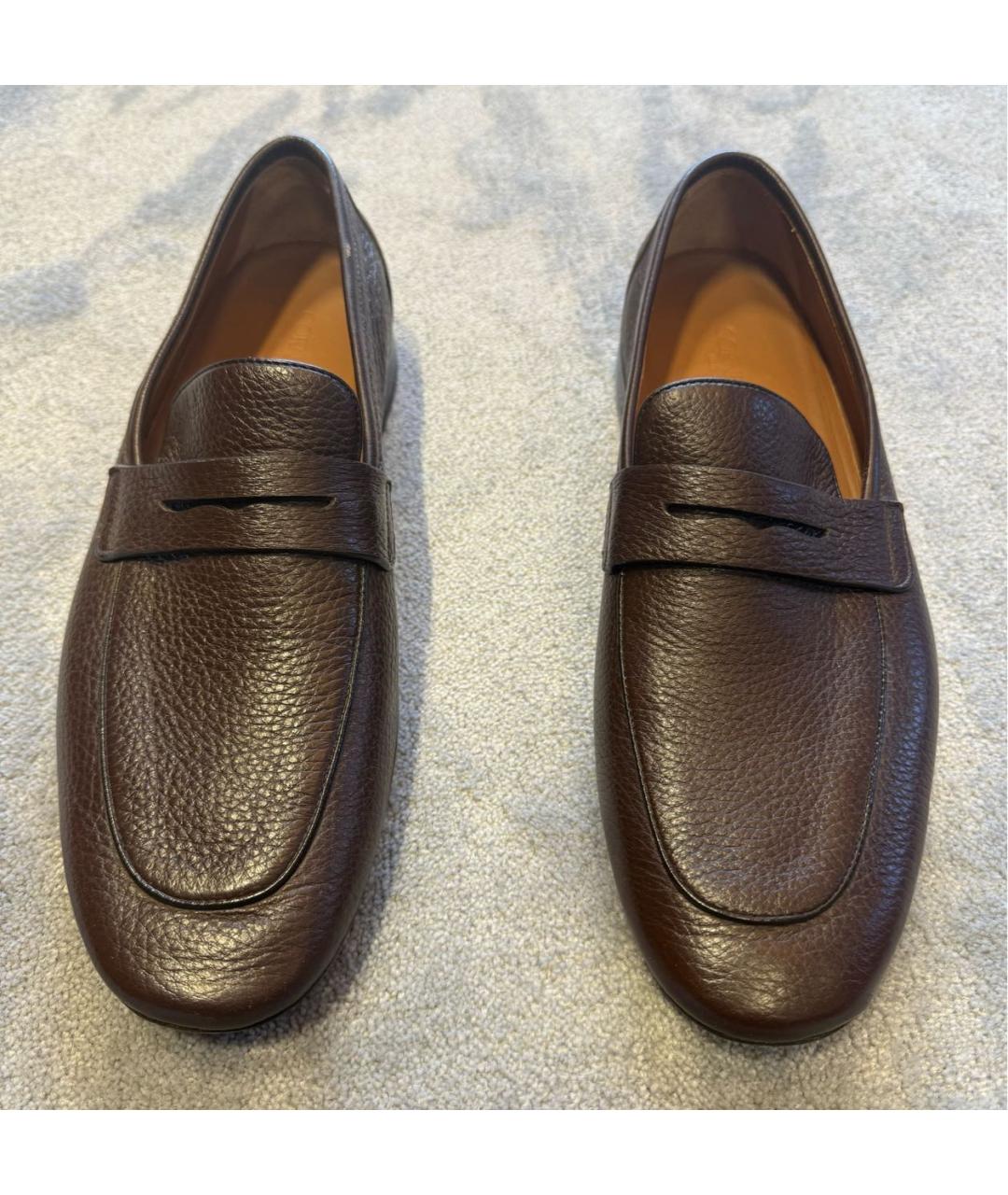 CORNELIANI Коричневые кожаные лоферы, фото 2