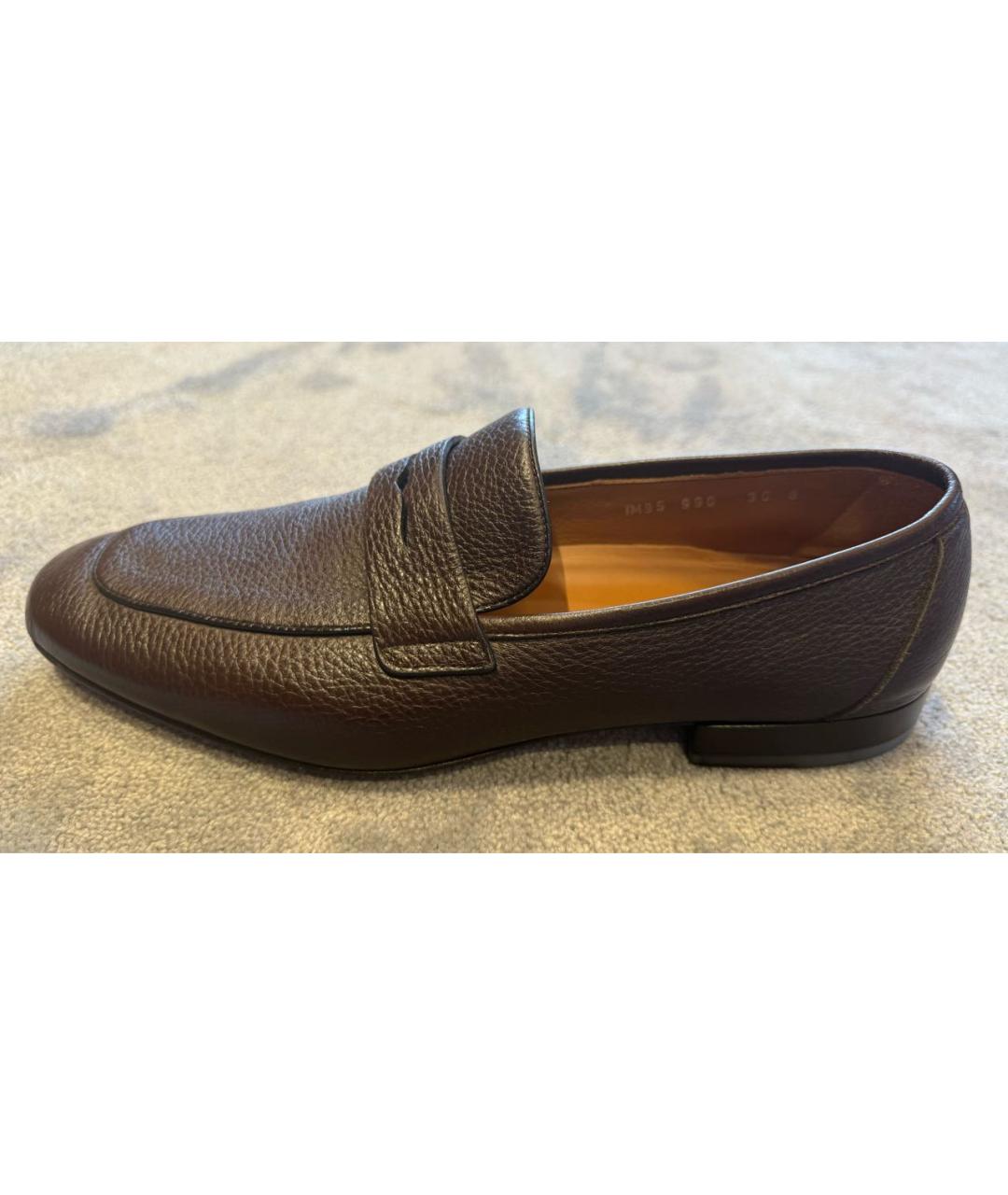 CORNELIANI Коричневые кожаные лоферы, фото 8