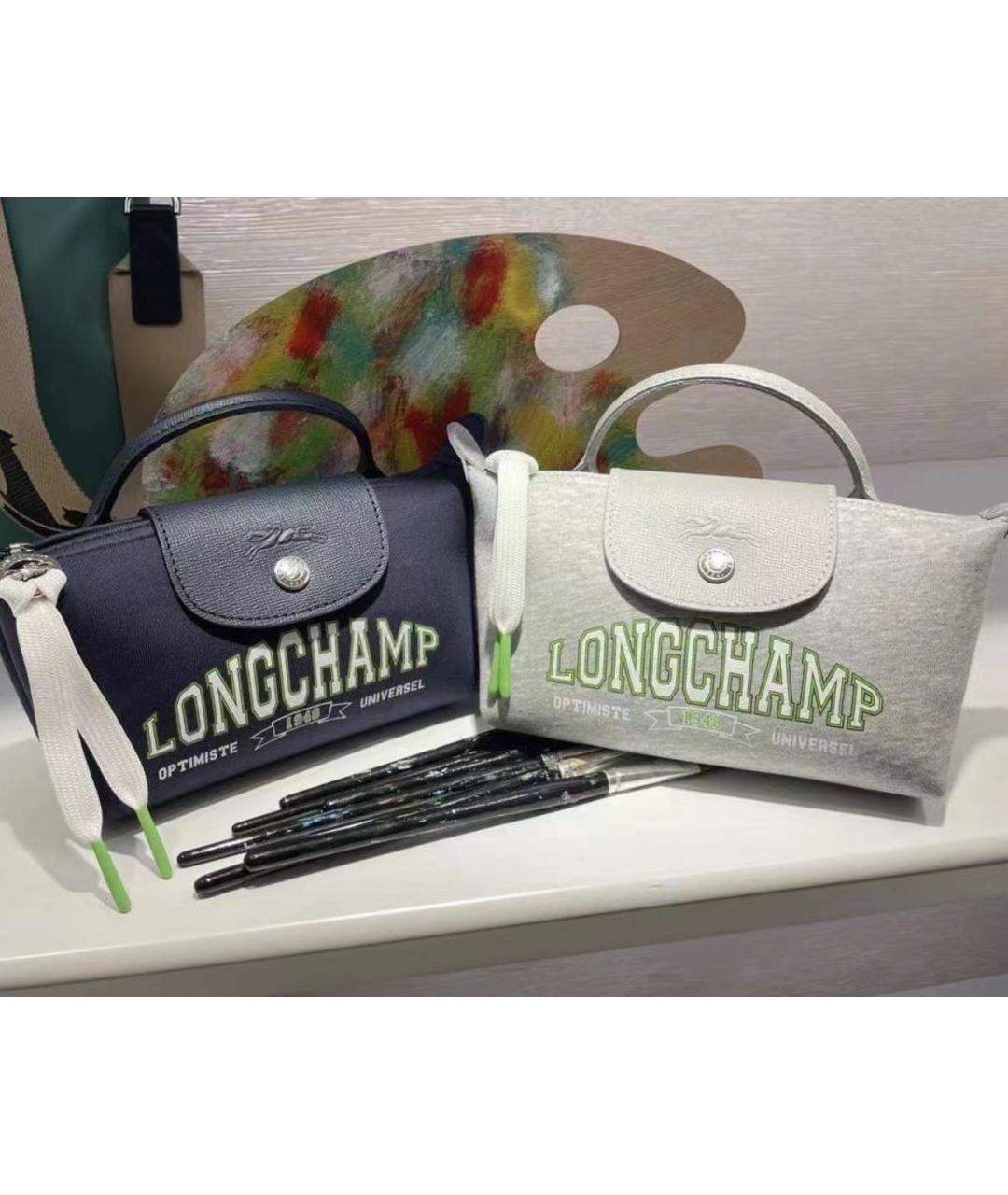 LONGCHAMP Темно-синяя сумка с короткими ручками, фото 7