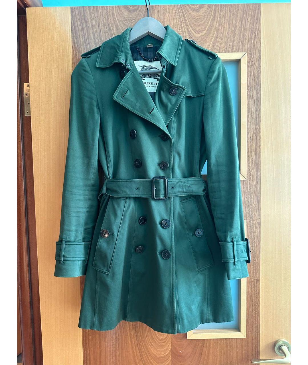 BURBERRY Зеленый тренч/плащ, фото 5
